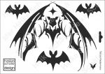 Schablone-Stencil A4 179-1023 Tattoo Fledermaus